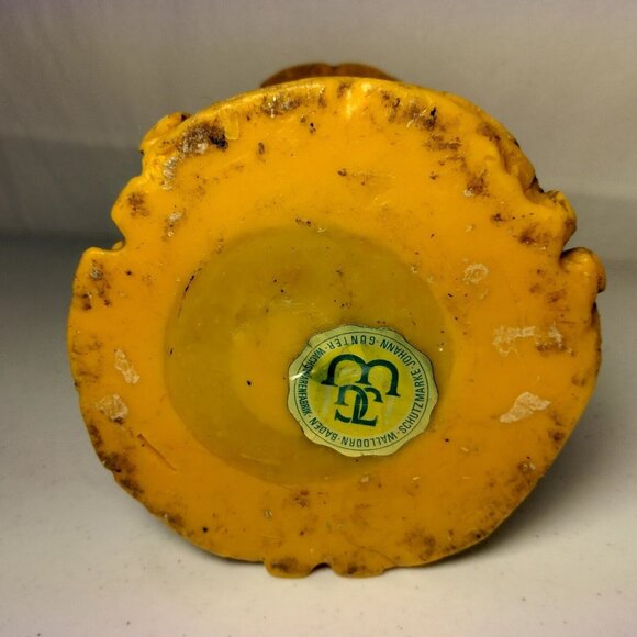 Johann Gunter Walldurn Baden Carved Wax Candle Germany Schwarzwald Mushroom 8" - Picture 12 of 16